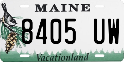 ME license plate 8405UW