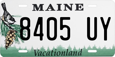 ME license plate 8405UY