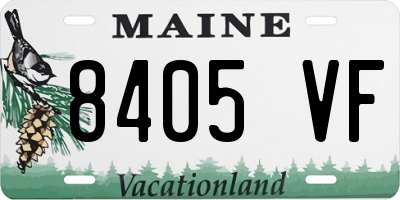 ME license plate 8405VF