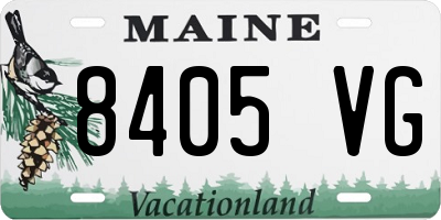 ME license plate 8405VG