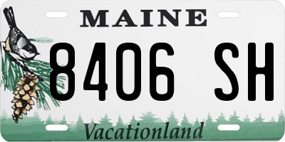 ME license plate 8406SH