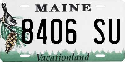 ME license plate 8406SU