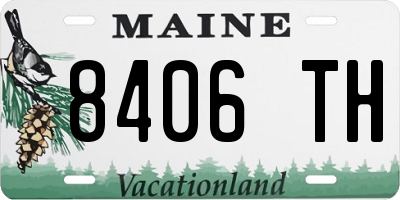 ME license plate 8406TH