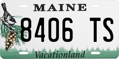 ME license plate 8406TS