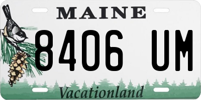 ME license plate 8406UM