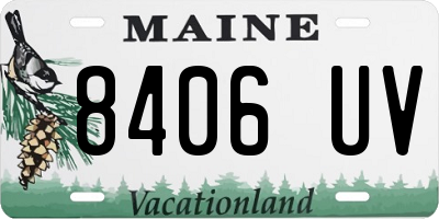 ME license plate 8406UV