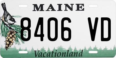 ME license plate 8406VD