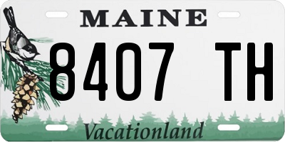 ME license plate 8407TH
