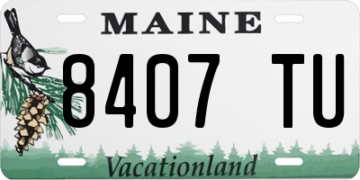 ME license plate 8407TU