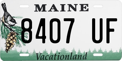 ME license plate 8407UF