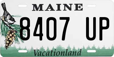 ME license plate 8407UP