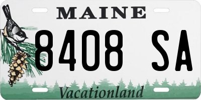 ME license plate 8408SA