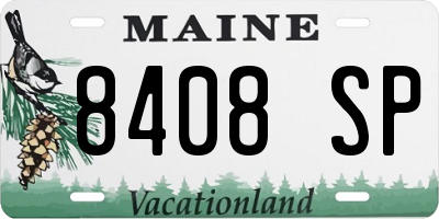 ME license plate 8408SP