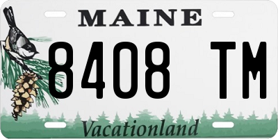 ME license plate 8408TM