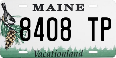 ME license plate 8408TP