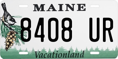 ME license plate 8408UR