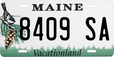 ME license plate 8409SA