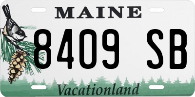 ME license plate 8409SB