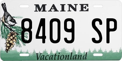 ME license plate 8409SP