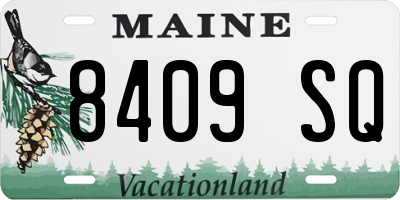 ME license plate 8409SQ