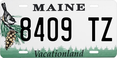 ME license plate 8409TZ