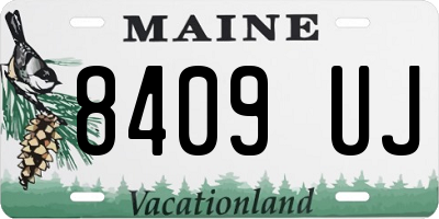 ME license plate 8409UJ