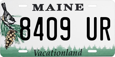 ME license plate 8409UR