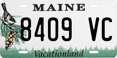 ME license plate 8409VC