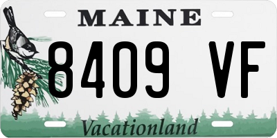 ME license plate 8409VF