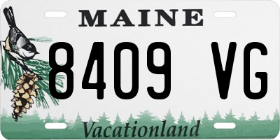 ME license plate 8409VG