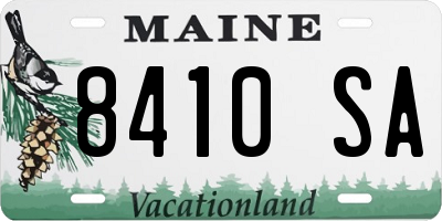 ME license plate 8410SA