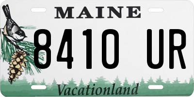 ME license plate 8410UR