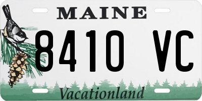 ME license plate 8410VC