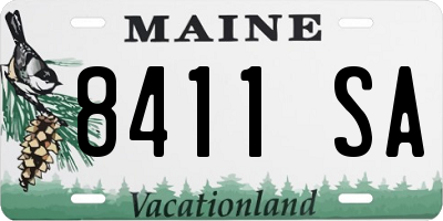 ME license plate 8411SA