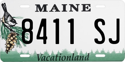 ME license plate 8411SJ