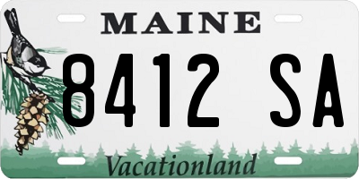 ME license plate 8412SA