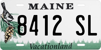 ME license plate 8412SL