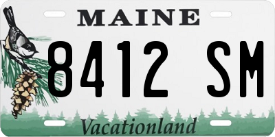 ME license plate 8412SM