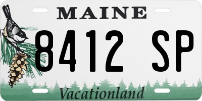 ME license plate 8412SP