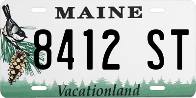 ME license plate 8412ST