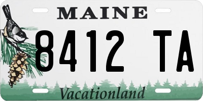 ME license plate 8412TA