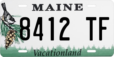 ME license plate 8412TF