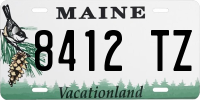 ME license plate 8412TZ