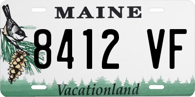 ME license plate 8412VF