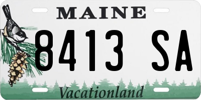 ME license plate 8413SA