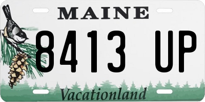 ME license plate 8413UP
