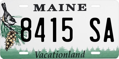 ME license plate 8415SA