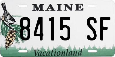 ME license plate 8415SF