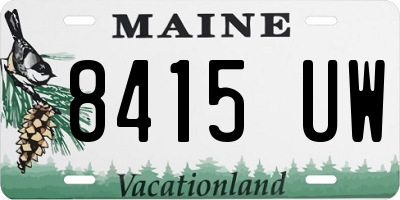 ME license plate 8415UW