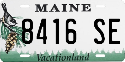 ME license plate 8416SE